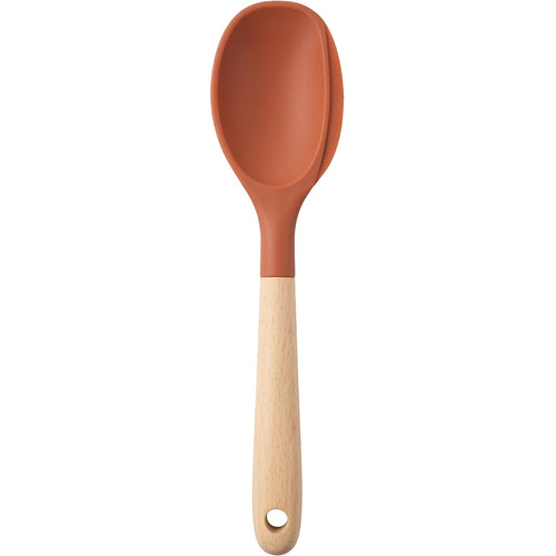 Gaue Wood-Handle Silicone Deep Spoonula 32 cm Terracotta - Product view