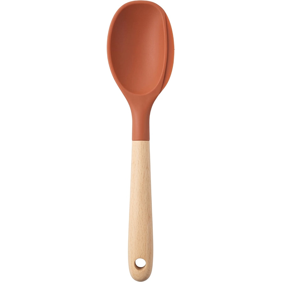 Gaue Wood-Handle Silicone Deep Spoonula 32 cm Terracotta