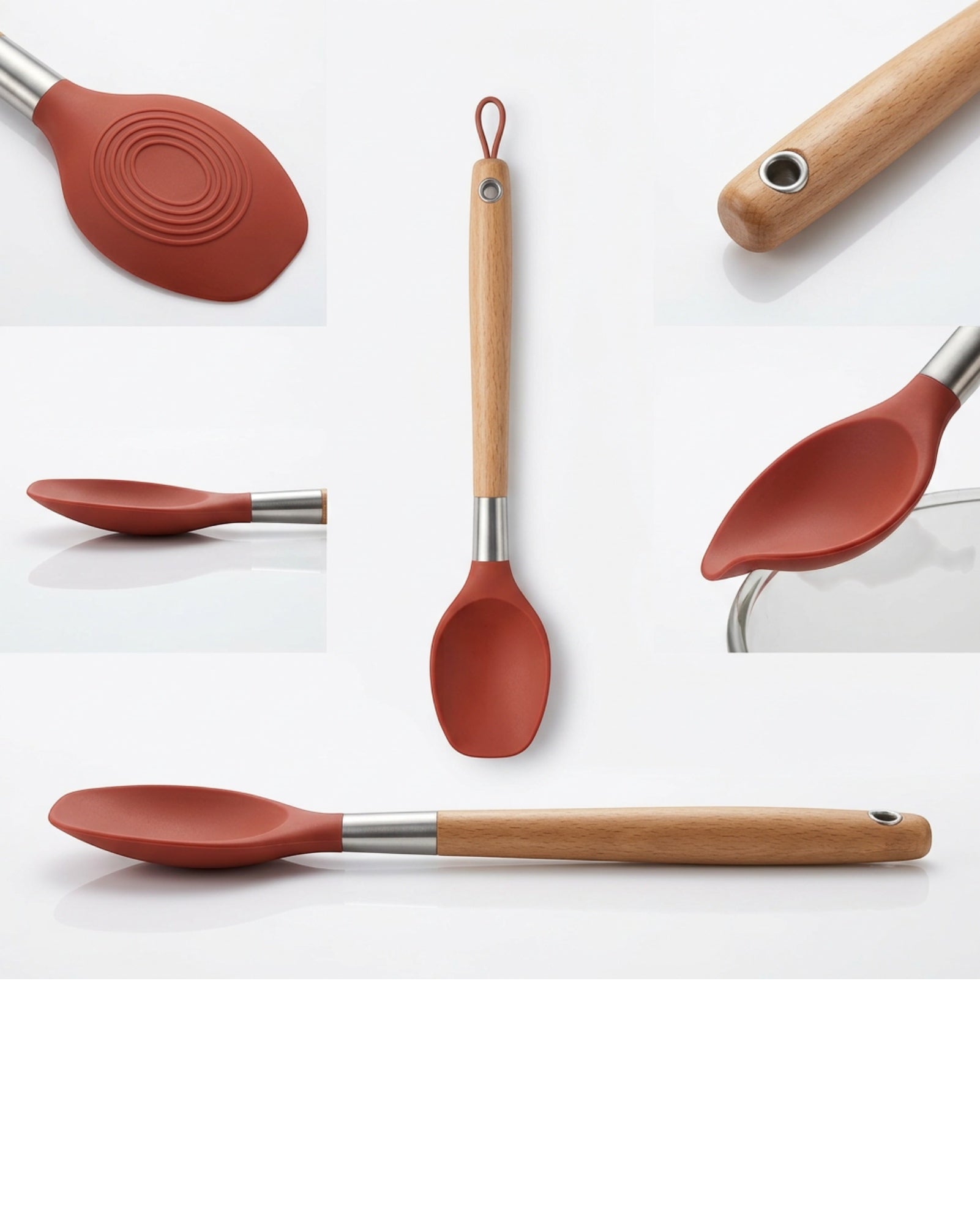 Gaue Flexible Silicone Scraper Spoon Clay 11.6 in