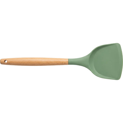 Gaue Silicone Wok Turner Basil Wood Handle 12 in