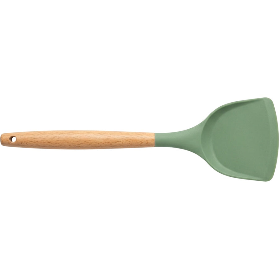 Gaue Silicone Wok Turner Basil Wood Handle 12 in