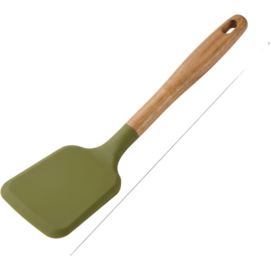 Gaue Wood-Handle Silicone Solid Turner 32 cm Olive